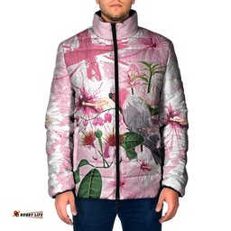 Personalised Australia Day Padded Jacket Pink Parrot Bird Opal Art LT9