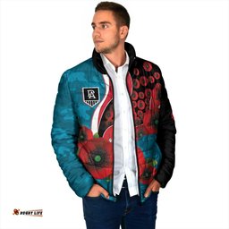 Port Power ANZAC Personalised Padded Jacket Lest We Forget Poppy Camo LT9