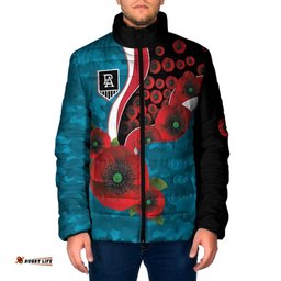 Port Power ANZAC Personalised Padded Jacket Lest We Forget Poppy Camo LT9