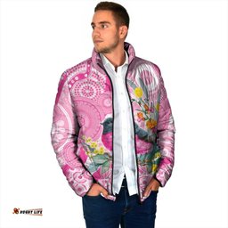Pink Robin Aboriginal Inspired Padded Jacket LT9