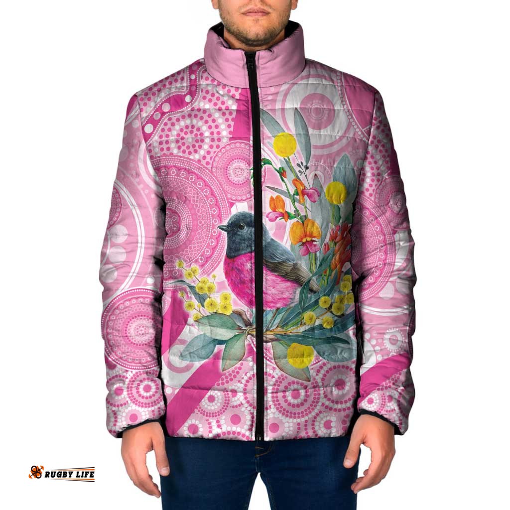 Pink Robin Aboriginal Inspired Padded Jacket LT9