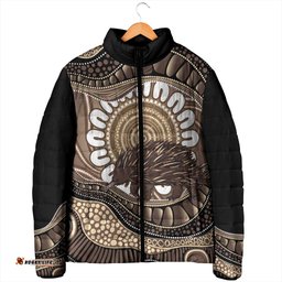 Indigenous Echidna Australia Padded Jacket Australian Aboriginal Art Proud LT14