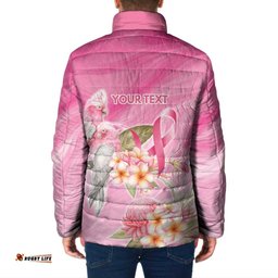 Personalised I Wear Pink For The Fight Padded Jacket Australian Breast Cancer Spirit LT9