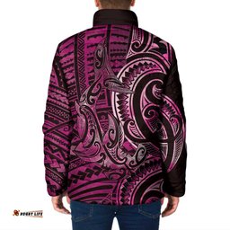 New Zealand Hammerhead Shark Padded Jacket Maori Haehae Mangopare Pink LT14