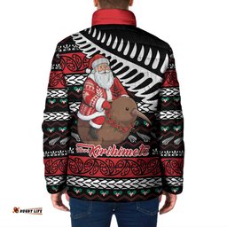 New Zealand Kiwi Santa Christmas Padded Jacket He Wairua Kirihimete LT9