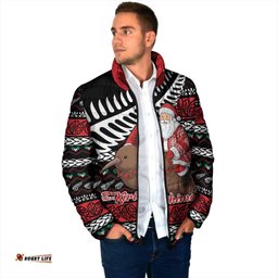 New Zealand Kiwi Santa Christmas Padded Jacket He Wairua Kirihimete LT9