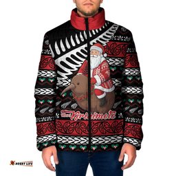 New Zealand Kiwi Santa Christmas Padded Jacket He Wairua Kirihimete LT9