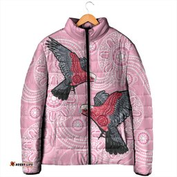 Pink Galah Aussie Aboriginal Padded Jacket Soaring High LT7