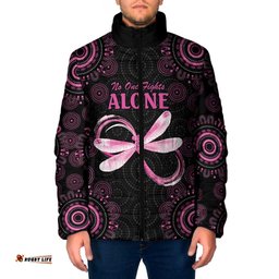 Personalized Pink Dragonfly Aboriginal of Hope Padded Jacket Australias Breast Cancer Awareness LT9