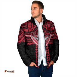 Personalized Essendon Bombers Padded Jacket Polynesian Tribal Pattern Heritage Football TS04
