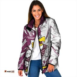Personalized Manly Warringah Sea Eagles Padded Jacket Dynamic Lightning Mascot Rugby Australia TS04