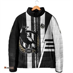 Personalized Collingwood Magpies Padded Jacket Modern Geometric Sports Graphic Style TS04