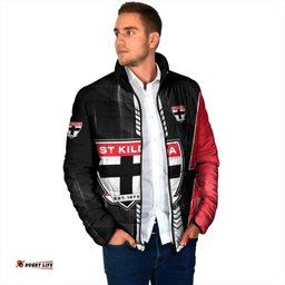 Personalized St Kilda Saints Padded Jacket Modern Geometric Sports Graphic Style TS04