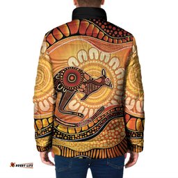 Indigenous Kangaroo Australia Padded Jacket Australian Aboriginal Art Proud LT14