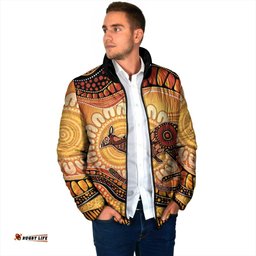 Indigenous Kangaroo Australia Padded Jacket Australian Aboriginal Art Proud LT14