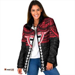 Personalized St Kilda Saints Padded Jacket Polynesian Tribal Pattern Heritage Football TS04