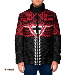 Personalized St Kilda Saints Padded Jacket Polynesian Tribal Pattern Heritage Football TS04