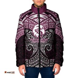 Personalized Manly Warringah Sea Eagles Padded Jacket Polynesian Tribal Pattern Style TS04