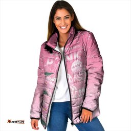 Personalised Pink Boronia of Hope Padded Jacket Australias Fight Against Breast Cancer LT9