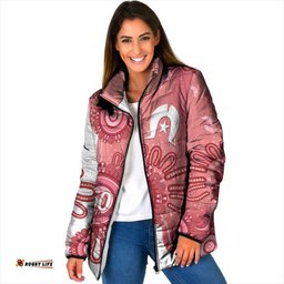 NAIDOC Week 2026 Padded Jacket 50 Years Deadly Dhari Pink Aboriginal Art LT14