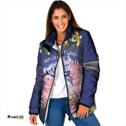 Personalised Pink Galah Australia Day Padded Jacket 26th January Golden Wattle Flag Color LT14