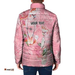 Personalised Galah Cockatoo Eucalyptus Flowers Padded Jacket Australian Breast Cancer Spirit LT9