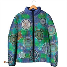 NAIDOC 50 Years of Deadly Padded Jacket Sea Turtle Aboriginal Dot Art LT19