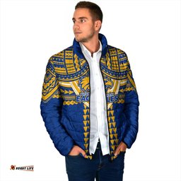 Personalized West Coast Eagles Padded Jacket Polynesian Tribal Pattern Heritage Football TS04
