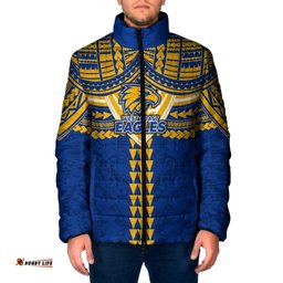 Personalized West Coast Eagles Padded Jacket Polynesian Tribal Pattern Heritage Football TS04