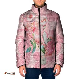 Personalized Pink Galah Fight for Hope and Healing Padded Jacket Australias Breast Cancer Awareness LT9