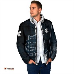 Personalized Carlton Blues Padded Jacket Modern Geometric Sports Graphic Style TS04