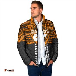 Personalized GWS Giants Padded Jacket Polynesian Tribal Pattern Heritage Football TS04