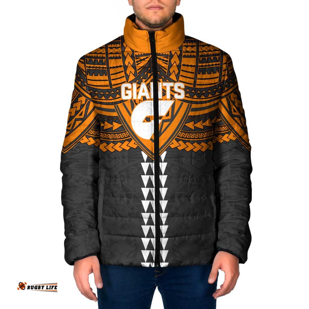 Personalized GWS Giants Padded Jacket Polynesian Tribal Pattern Heritage Football TS04