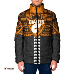 Personalized GWS Giants Padded Jacket Polynesian Tribal Pattern Heritage Football TS04