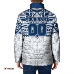 Personalized Geelong Cats Padded Jacket Polynesian Tribal Pattern Heritage Football TS04