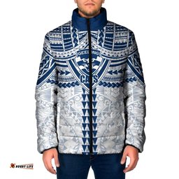 Personalized Geelong Cats Padded Jacket Polynesian Tribal Pattern Heritage Football TS04
