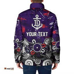 Personalized Fremantle Dockers Padded Jacket Aboriginal Dot Painting Graffiti Style TS04