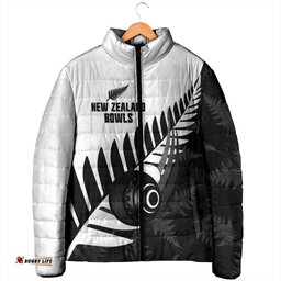 New Zealand Lawn Bowls Custom Padded Jacket Aotearoa Silver Fern LT14