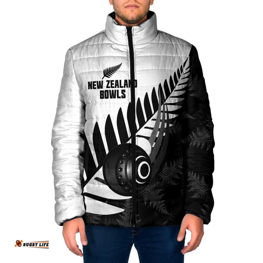 New Zealand Lawn Bowls Custom Padded Jacket Aotearoa Silver Fern LT14