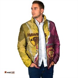 Personalised Hawks and Lions Inspired Padded Jacket Dynamic Style LT14