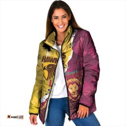 Personalised Hawks and Lions Inspired Padded Jacket Dynamic Style LT14