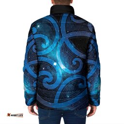 New Zealand Maori Matariki Padded Jacket Galaxy Kowhaiwhai LT7