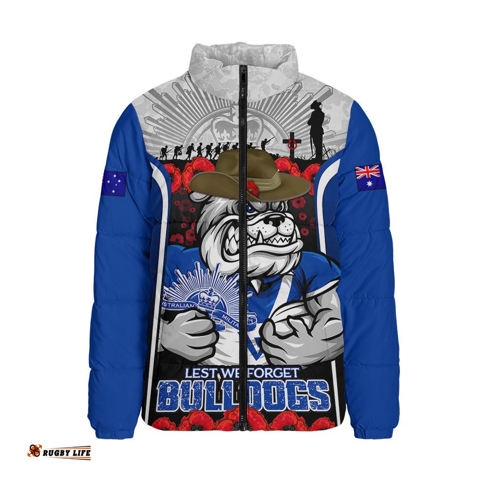 Canterbury-Bankstown Bulldogs Padded Jacket Lest We Forget In Honor And Remembrance