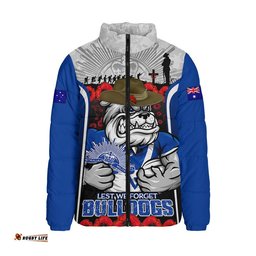 Canterbury-Bankstown Bulldogs Padded Jacket Lest We Forget In Honor And Remembrance
