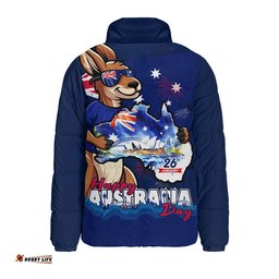 Australia Padded Jacket Australia Day Holiday Kangaroo Pride Celebration