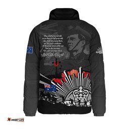 Australia Padded Jacket Anzac Day In Memory Of Brave Servicemen