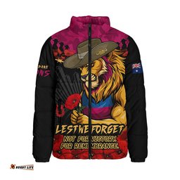 Brisbane Lions Padded Jacket ANZAC Day Not For Victory For Remembrance