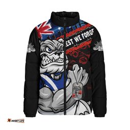 Canterbury-Bankstown Bulldogs Padded Jacket Anzac Remembrance Of The Fallen