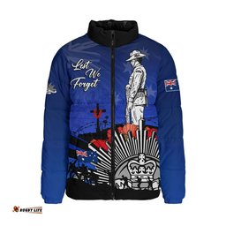 Australia Padded Jacket Anzac Day In Memory Of Brave Servicemen