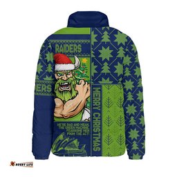 Canberra Raiders Padded Jacket Christmas Magic Knit Style Winter Glow